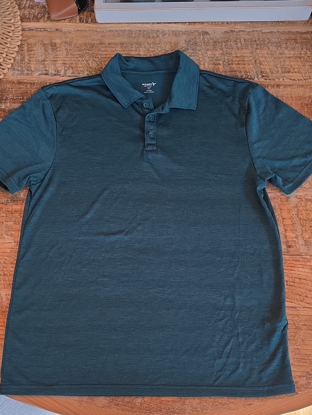 Old Navy Men's Teal Short-Sleeve Polo